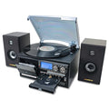 TR-18CDSP 10-in-1 3-Speed Vintage Turntable with Dual 15W Speakers
