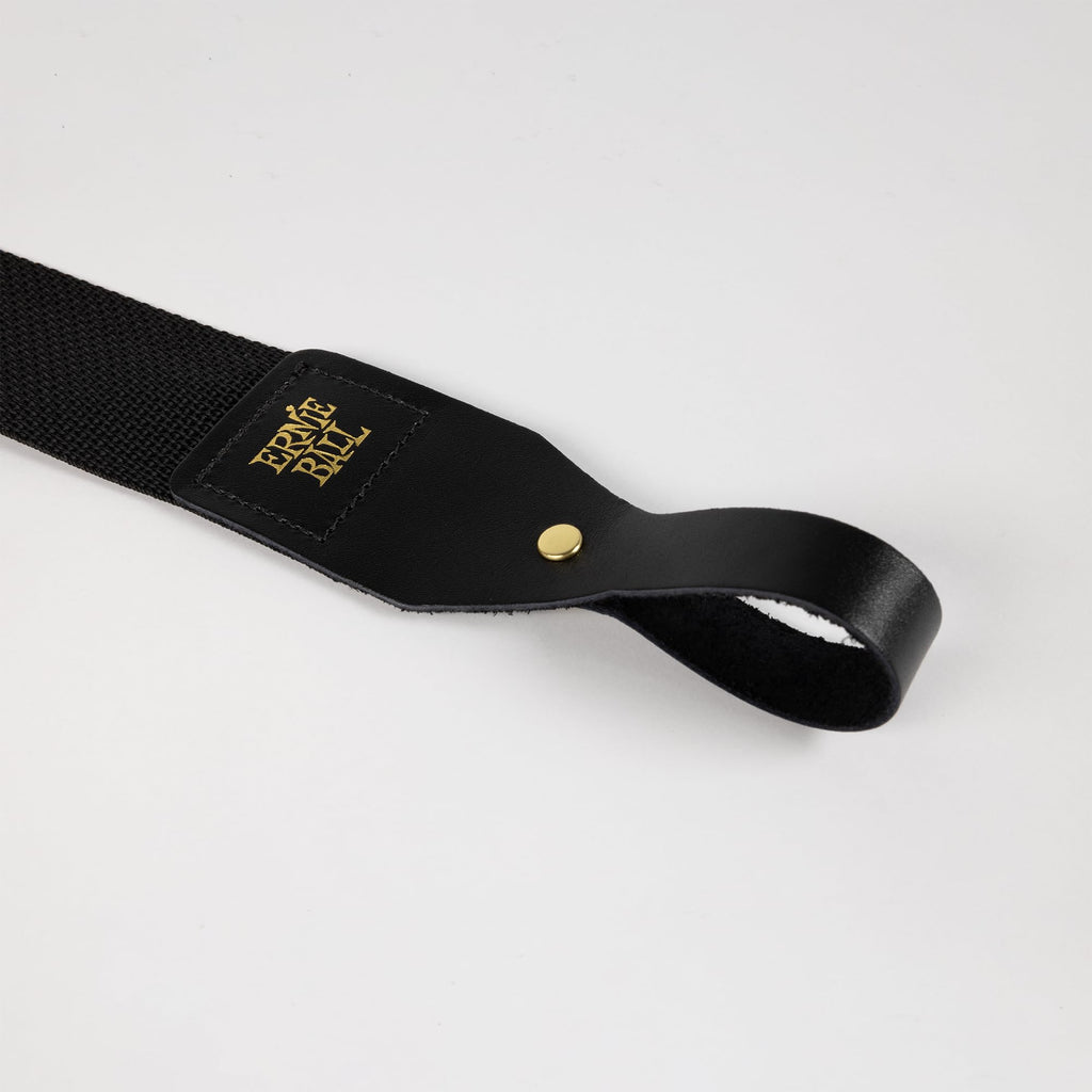 Ernie Ball Pickholder Polypro Guitar Strap, Black (P04039)