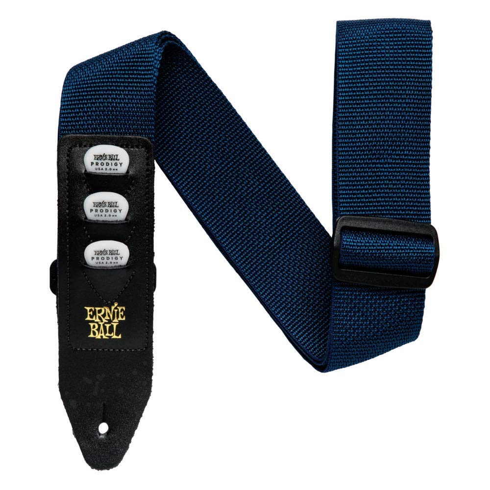 Ernie Ball Pickholder Polypro Guitar Strap, Black (P04039)
