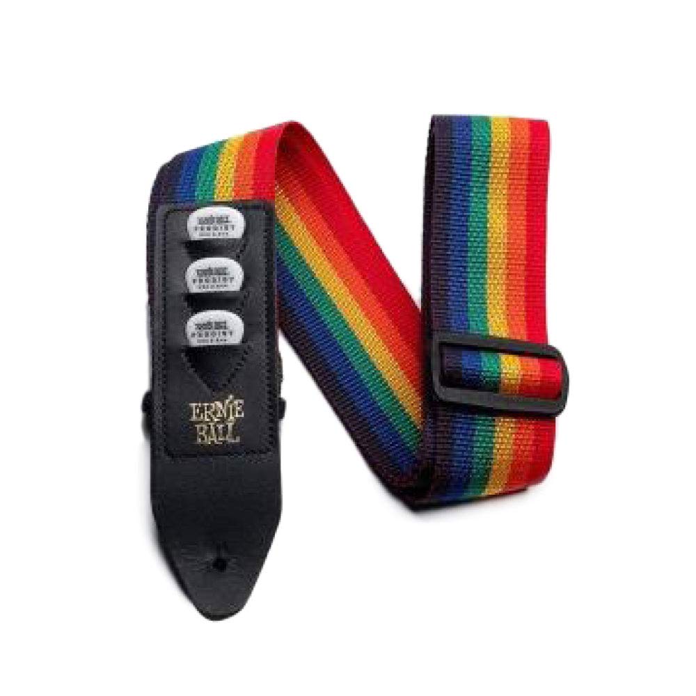 Ernie Ball Pickholder Polypro Guitar Strap, Black (P04039)