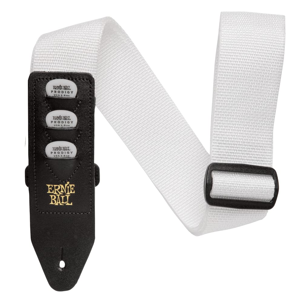 Ernie Ball Pickholder Polypro Guitar Strap, Black (P04039)