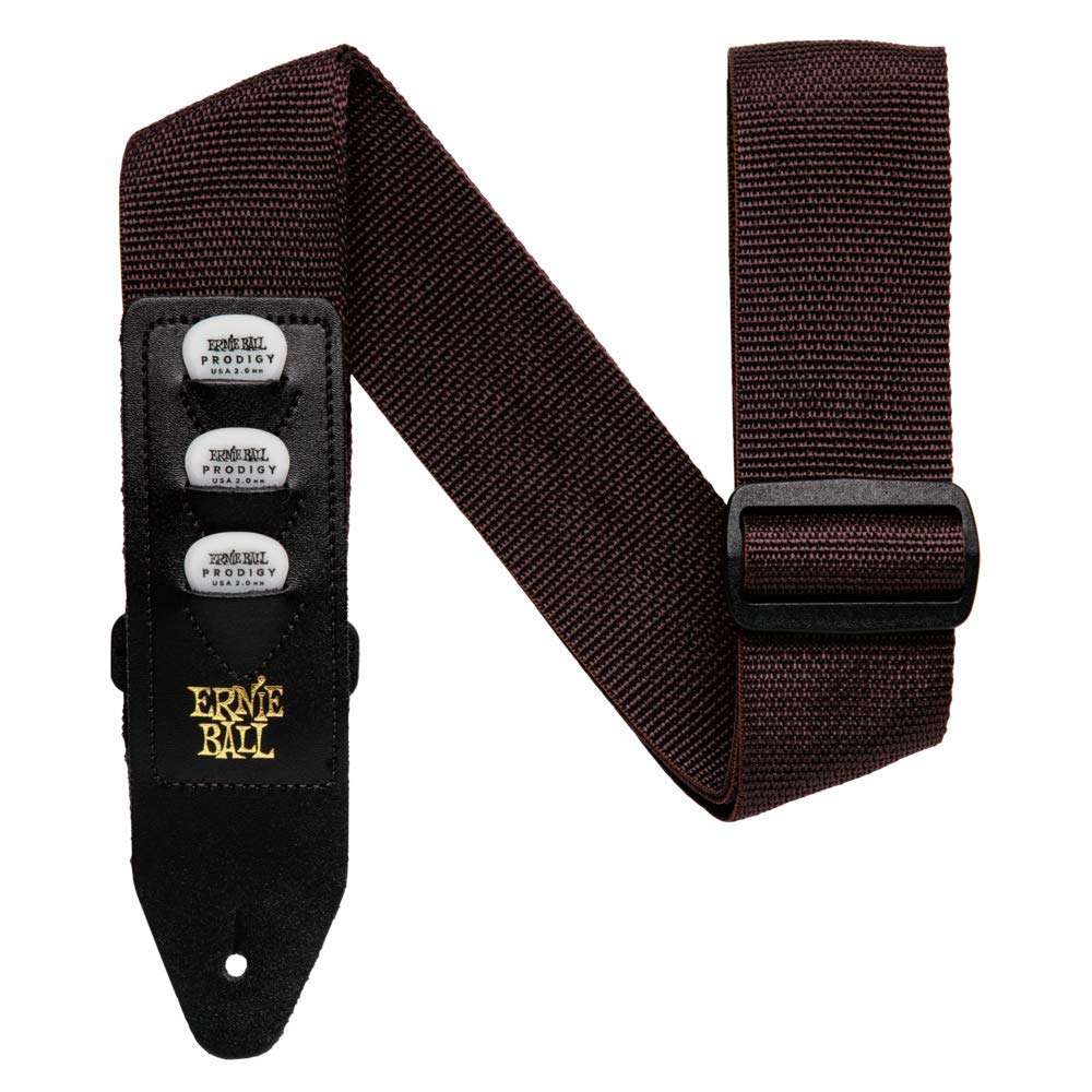 Ernie Ball Pickholder Polypro Guitar Strap, Black (P04039)