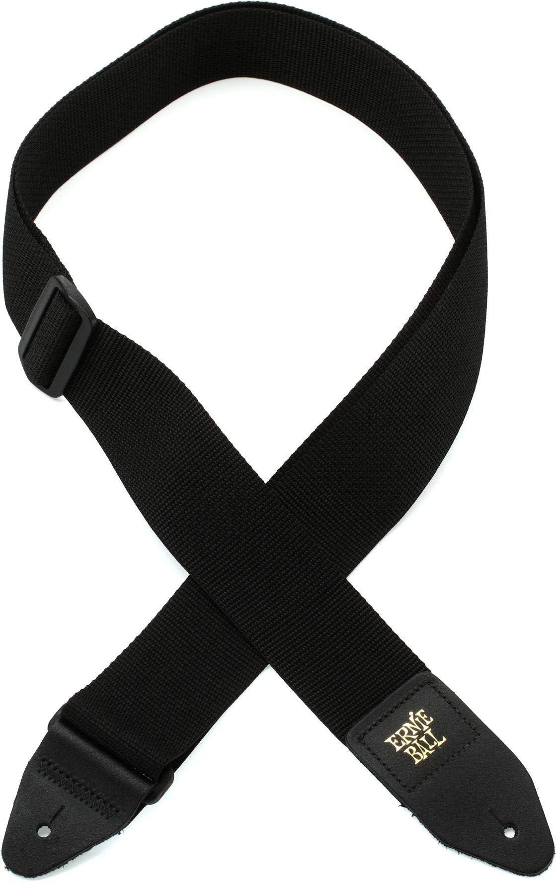 Ernie Ball Pickholder Polypro Guitar Strap, Black (P04039)