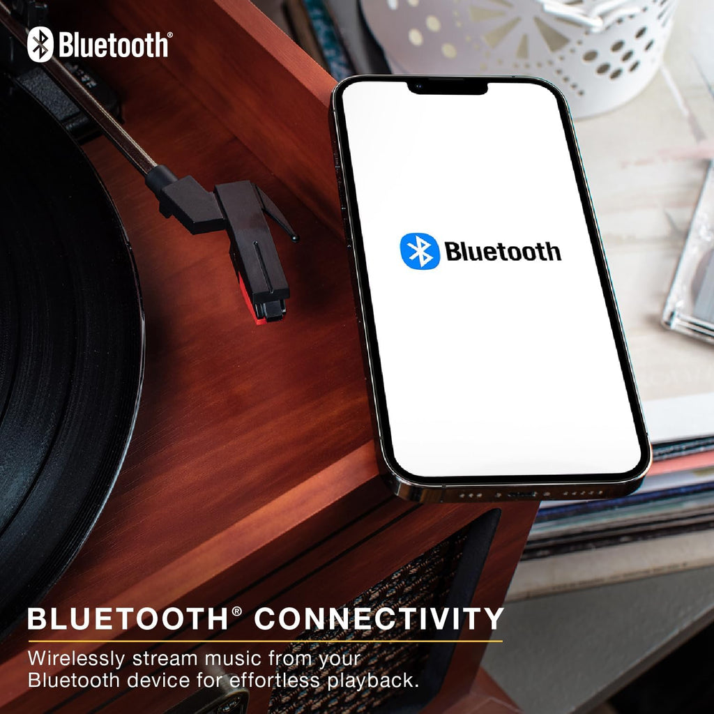 Victrola Quincy 6-in-1 Bluetooth Record Player VTA-200B-MAH