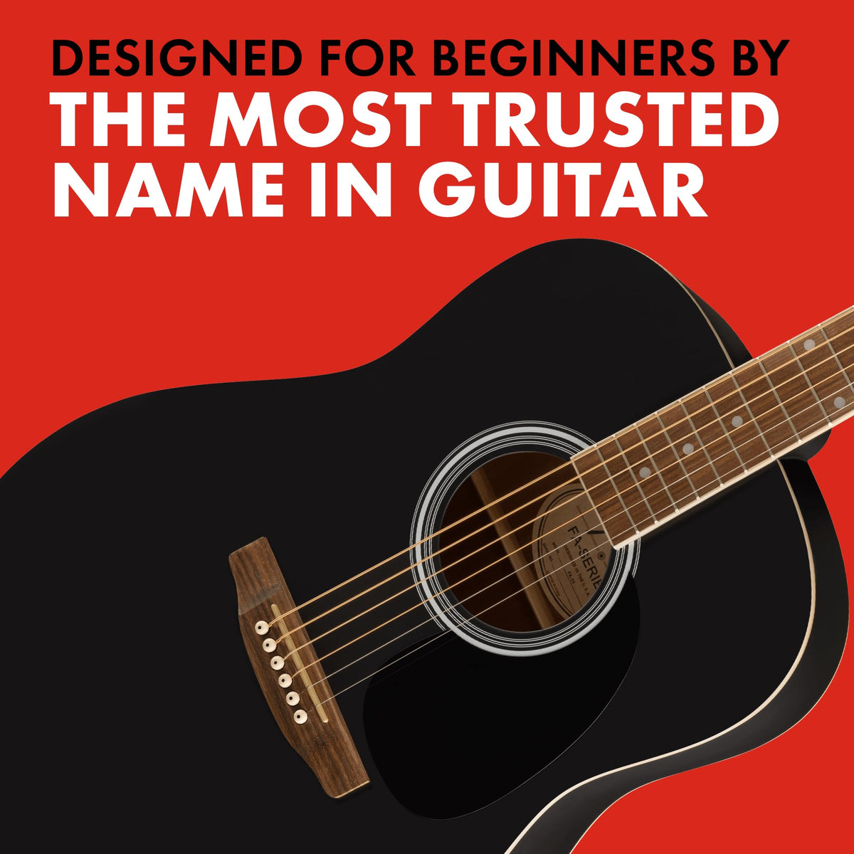 Fender FA-25 Dreadnought Acoustic Guitar, Beginner Guitar, 2-Color Sunburst