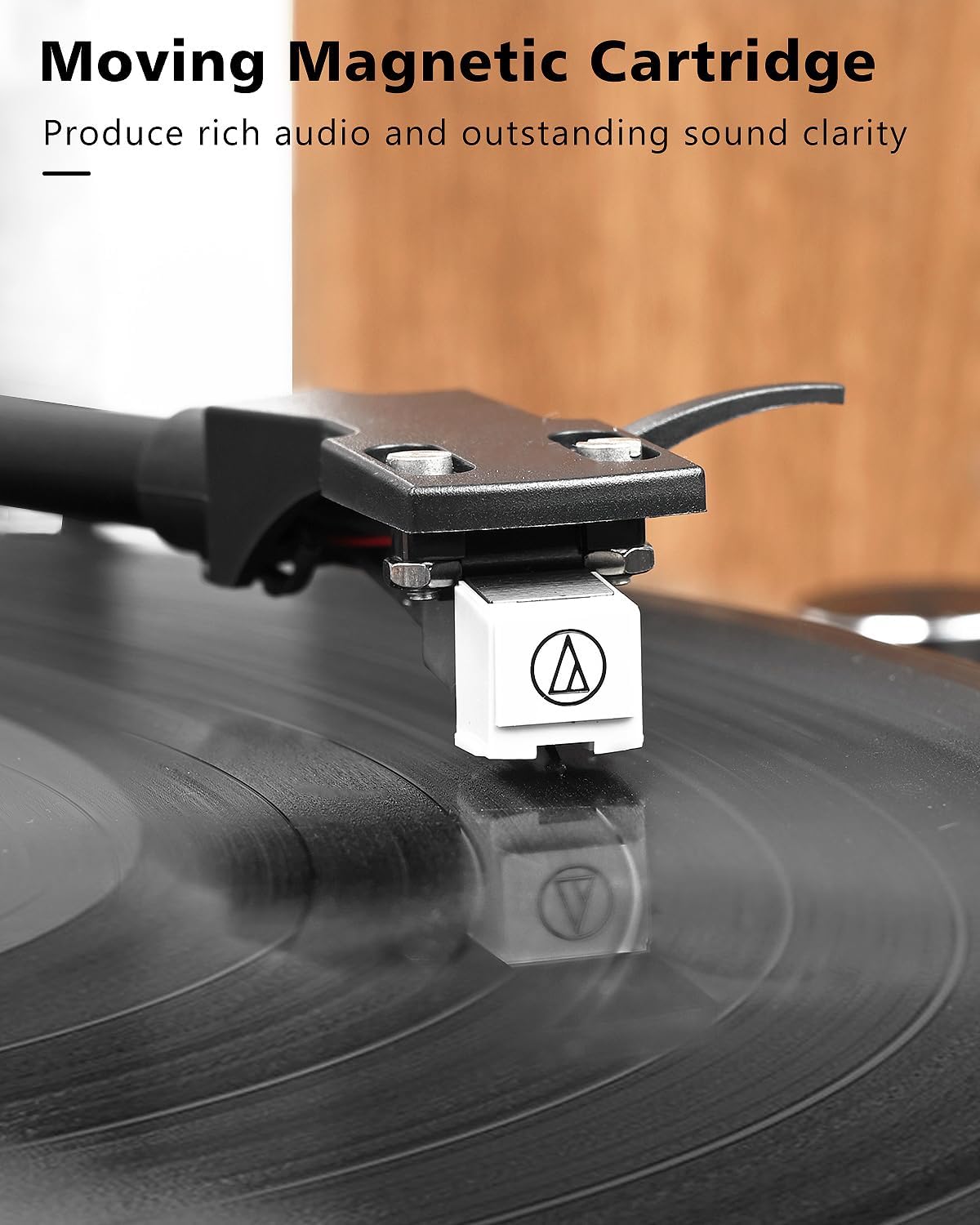 Vinyl Record Player with 36W Stereo Bookshelf Speakers SY101