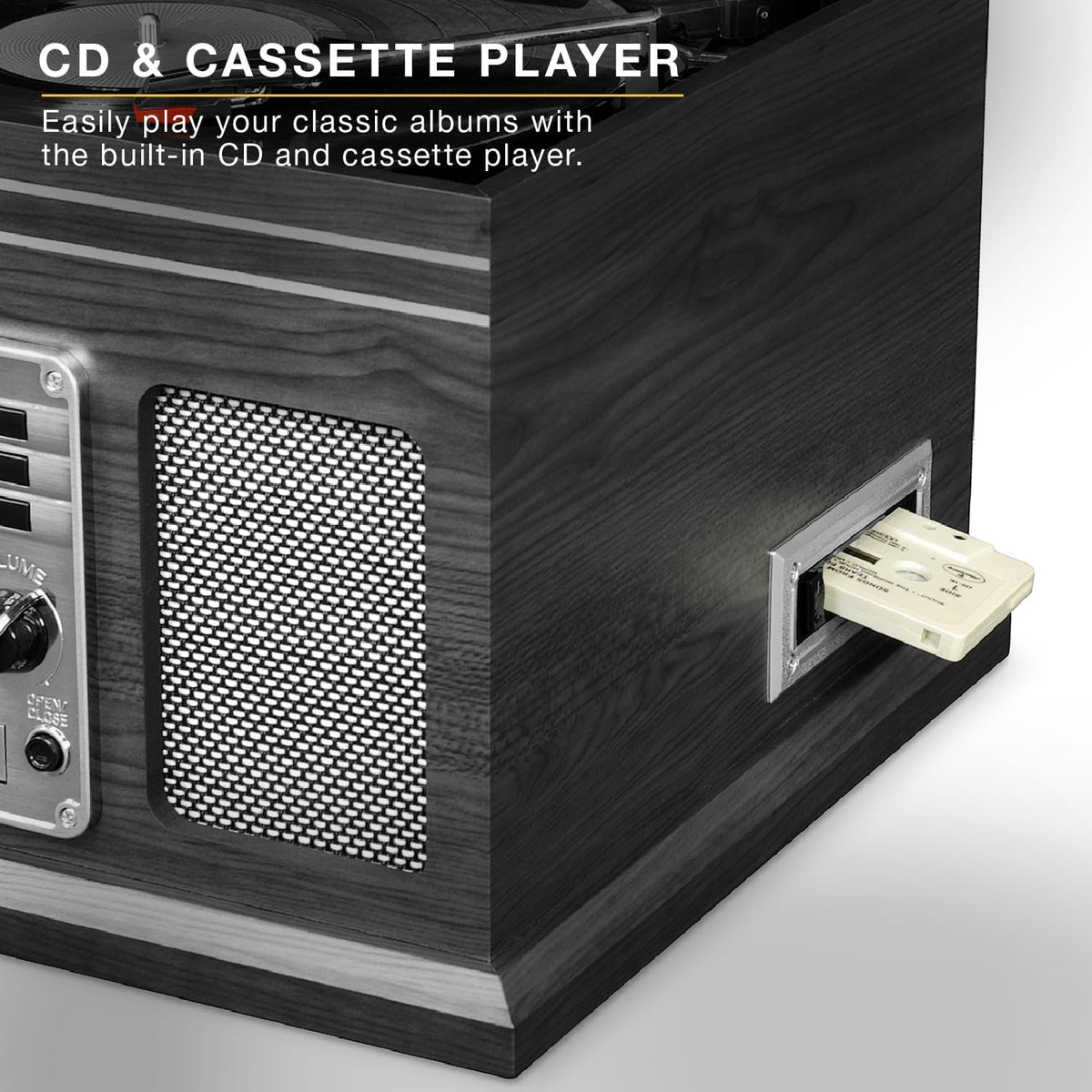 Victrola Quincy 6-in-1 Bluetooth Record Player VTA-200B-MAH