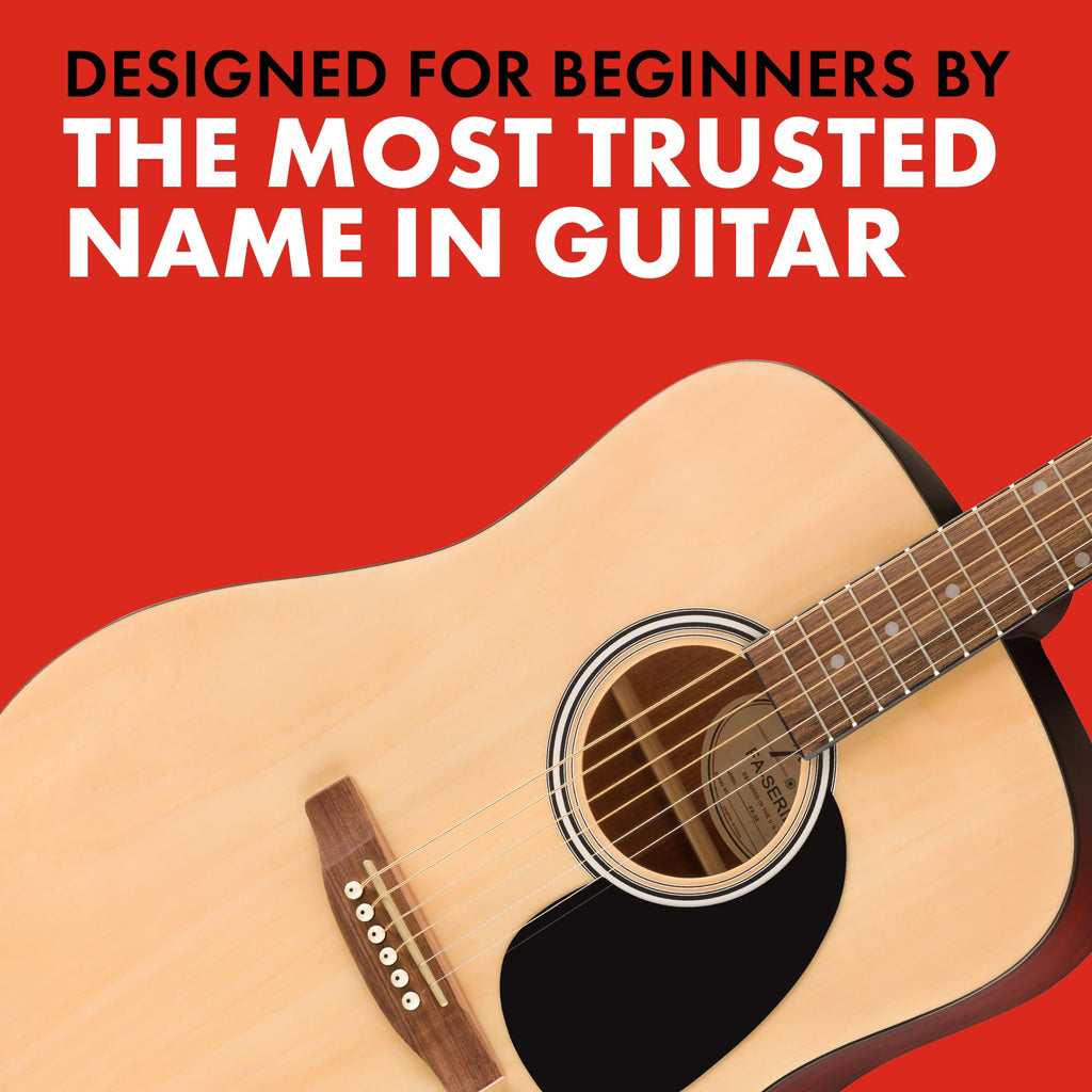 Fender FA-25 Dreadnought Acoustic Guitar, Beginner Guitar, 2-Color Sunburst