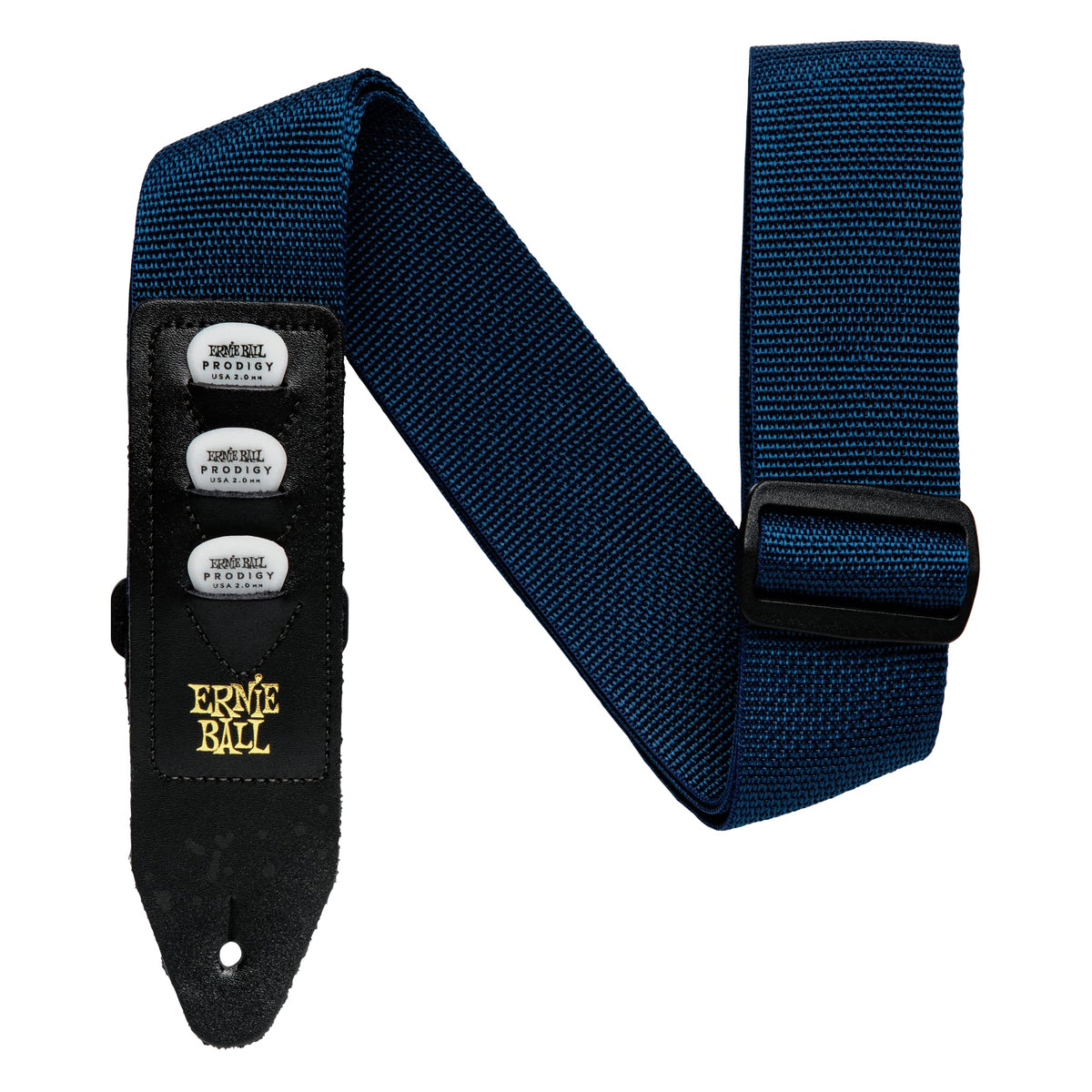 Ernie Ball Pickholder Polypro Guitar Strap, Black (P04039)