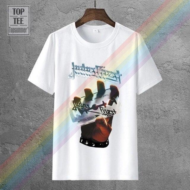 Judas Priest British Steel 30th Anniversary T-Shirts Punk Rock Tshirt Hippie Goth Woman Top Men'S Tee Shirt Gothic Emo T-Shirt GONZALABES