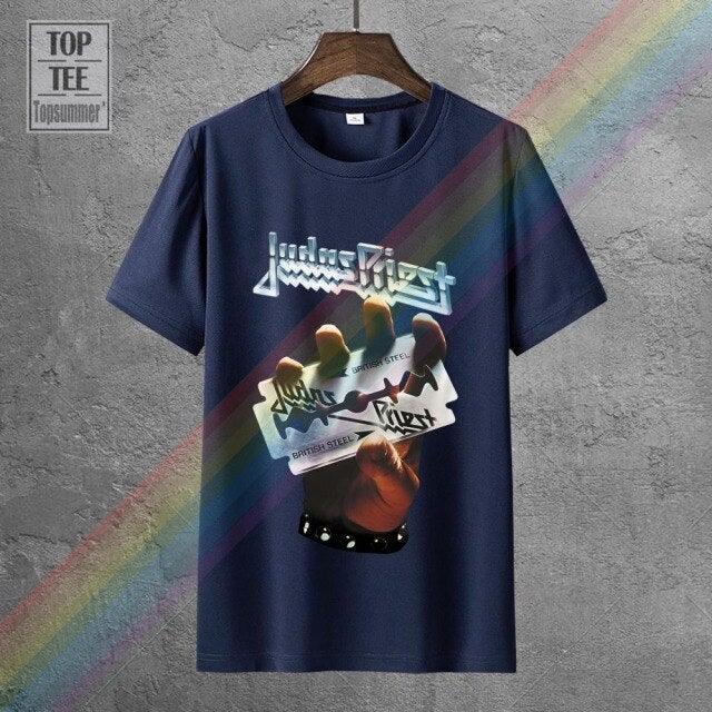 Judas Priest British Steel 30th Anniversary T-Shirts Punk Rock Tshirt Hippie Goth Woman Top Men'S Tee Shirt Gothic Emo T-Shirt GONZALABES
