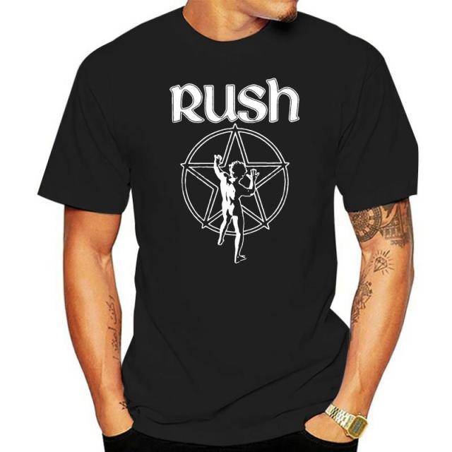 New Rush Band Starman Logo Dark Green Rock 'N Roll Shirt (SML-2XL) badhabitmerch GONZALABES